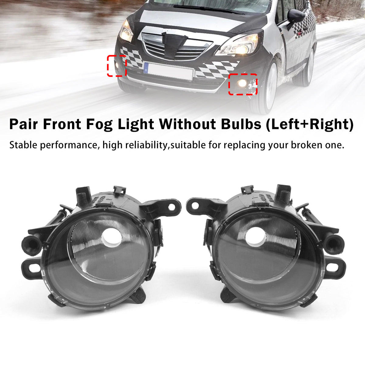2017-2023 Vauxhall Crossland X/Crossland Pair Front Fog Light Lamp 13281271 22865974 Generic