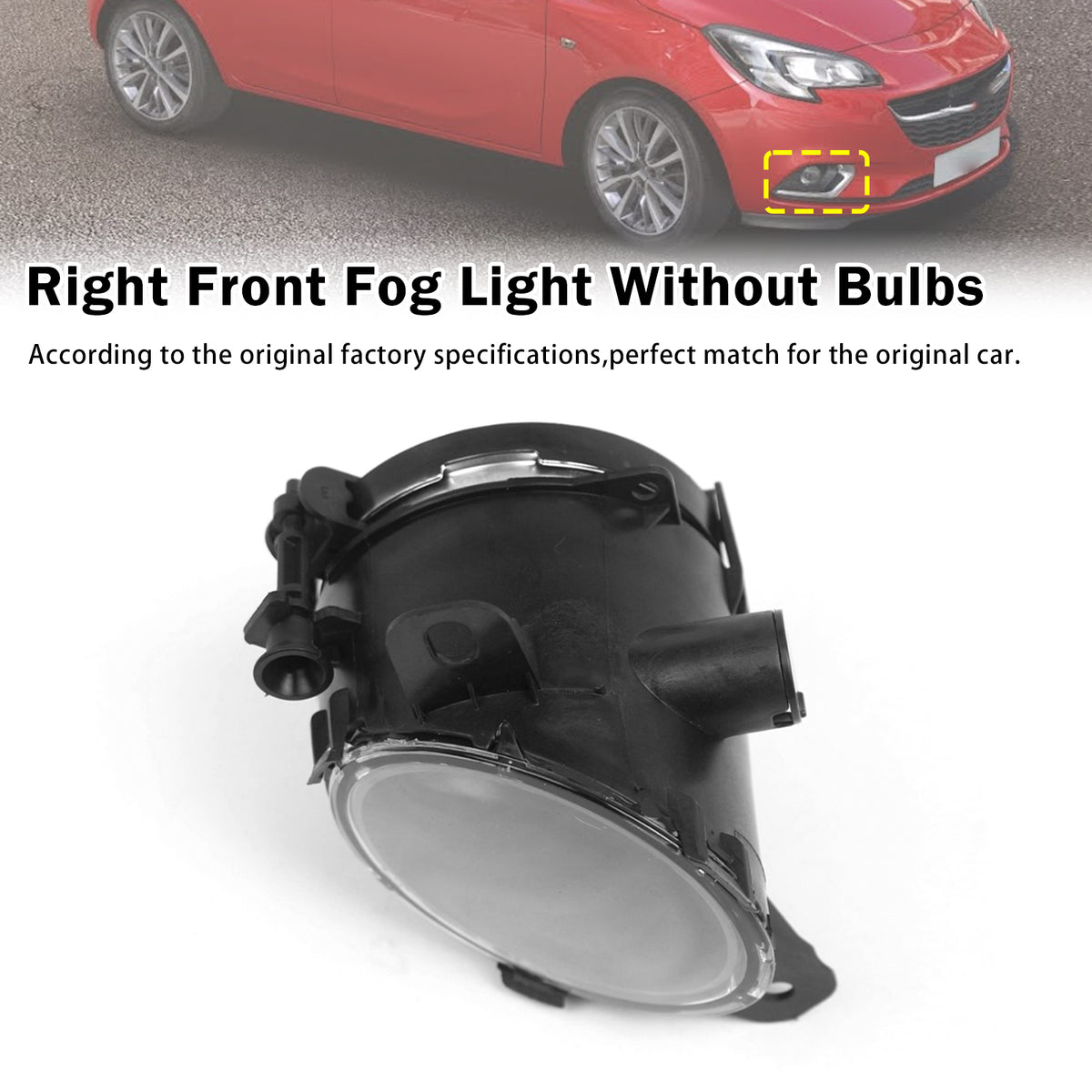 2011-2019 Vauxhall Corsa Petrol Hatch Right Front Fog Light Lamp 475720525 13253626 Generic