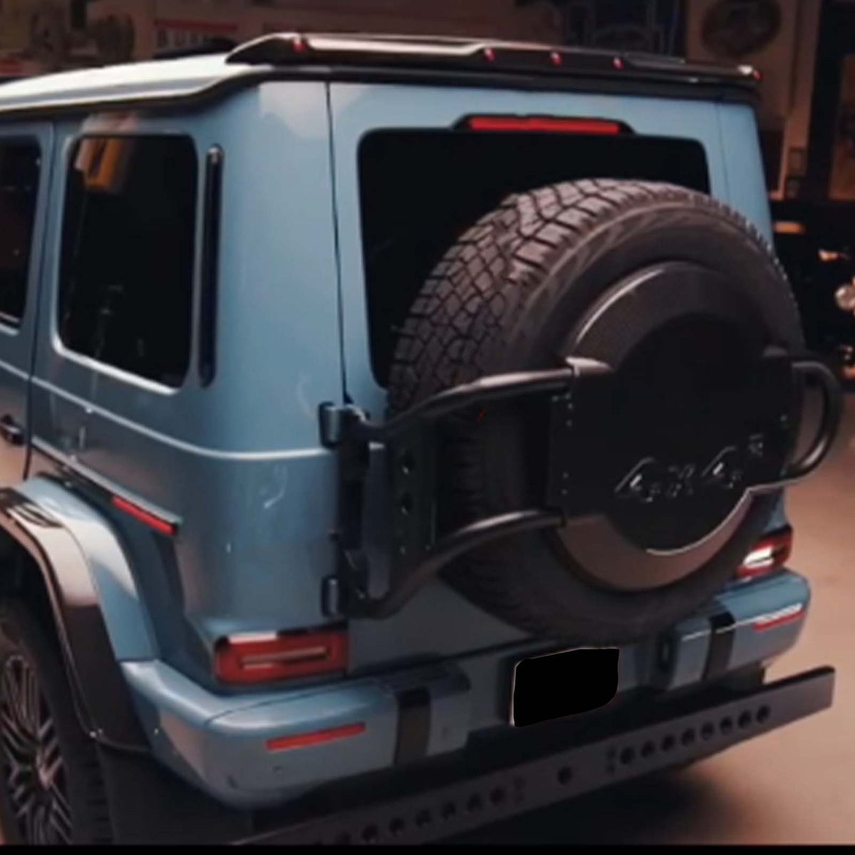 2019-2023 Mercedes Benz G-Class W464 W463A With 5 LED Light Carbon Fiber Rear Roof Spoiler Wing Generic