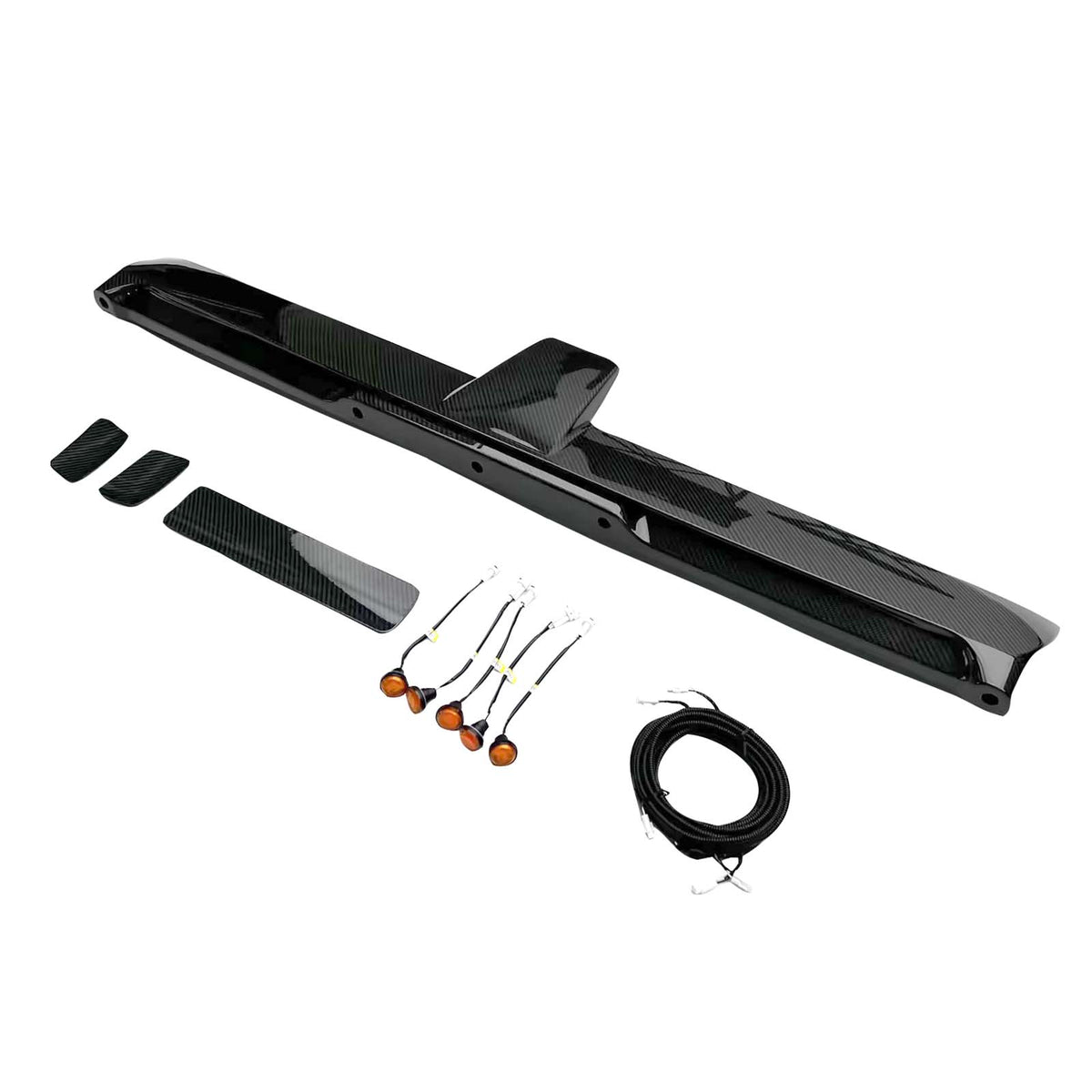 2025- Mercedes Benz G-Class W465 With 5 LED Light Carbon Fiber Rear Roof Spoiler Wing Generic