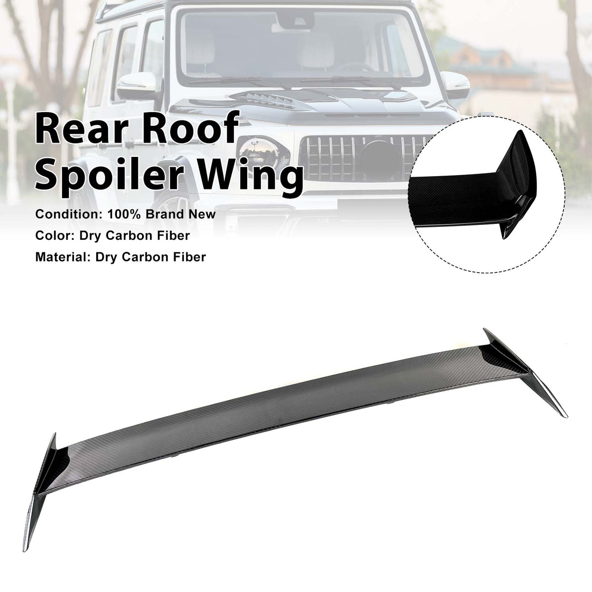 2025- Mercedes Benz G-Class W465 Carbon Fiber Rear Roof Spoiler Wing Generic
