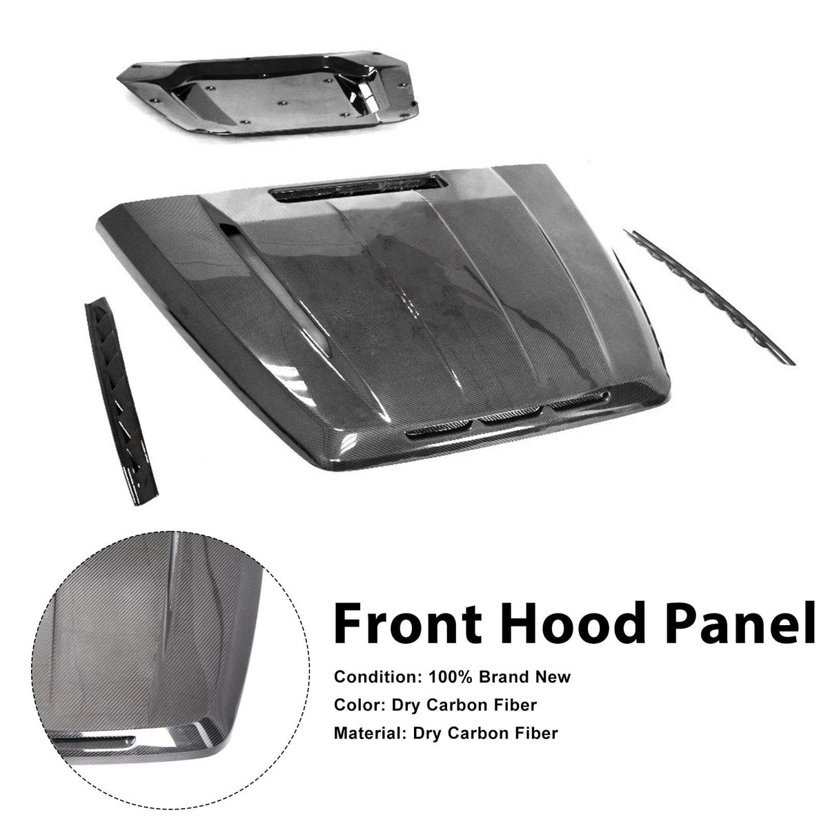 2019-2023 Mercedes Benz G-Class W464 W463A Carbon Fiber Shark Style Front Hood Panel Generic