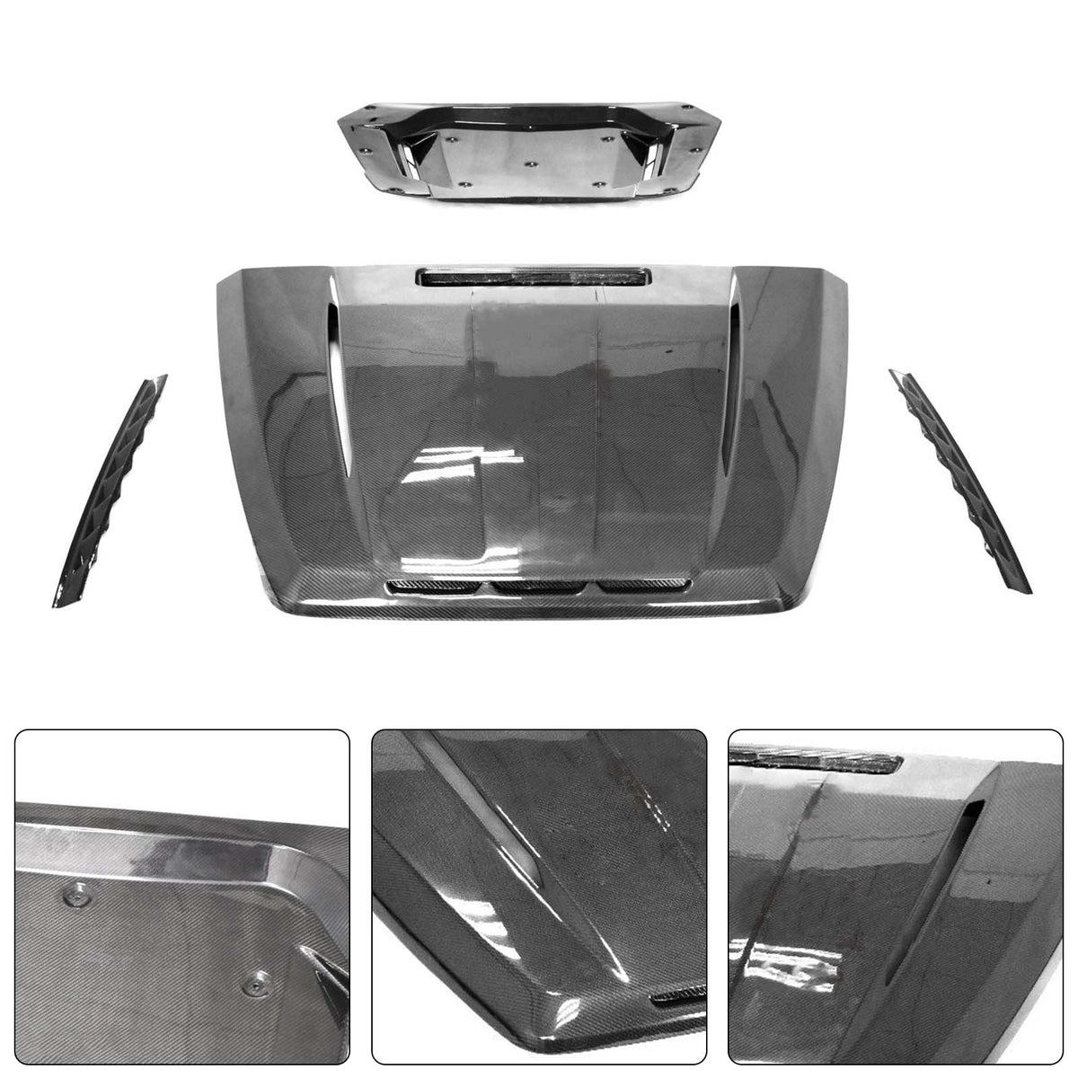 2019-2023 Mercedes Benz G-Class W464 W463A Carbon Fiber Shark Style Front Hood Panel Generic