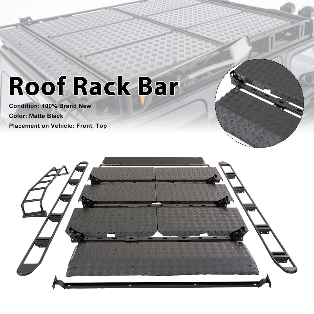 2019-2023 Mercedes Benz G-Class W464 W463A With Ladder Roof Rack Rail Cross Bar Luggage Generic