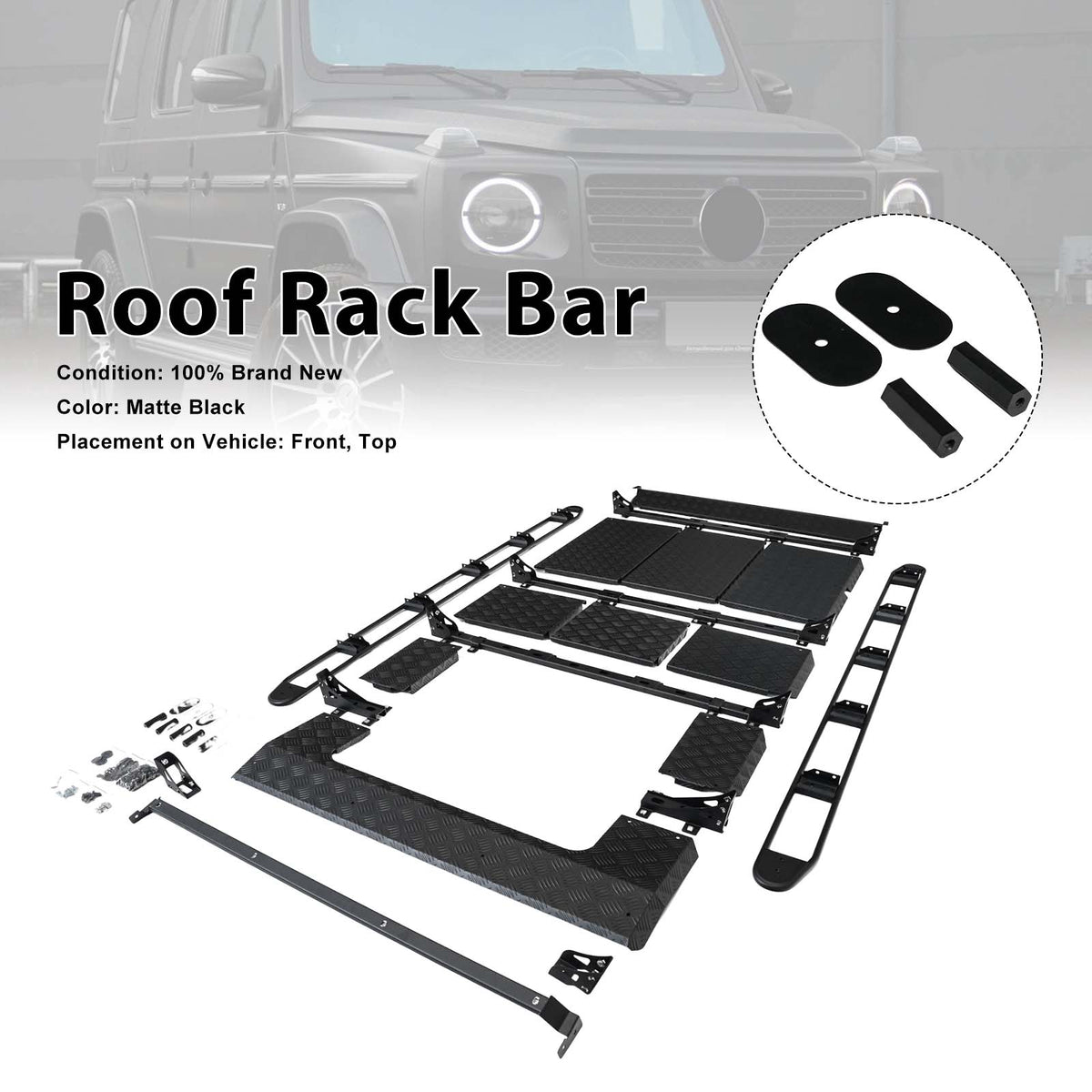 2019-2023 Mercedes Benz G-Class W464 W463A Roof Rack Rail Cross Bar Luggage Generic