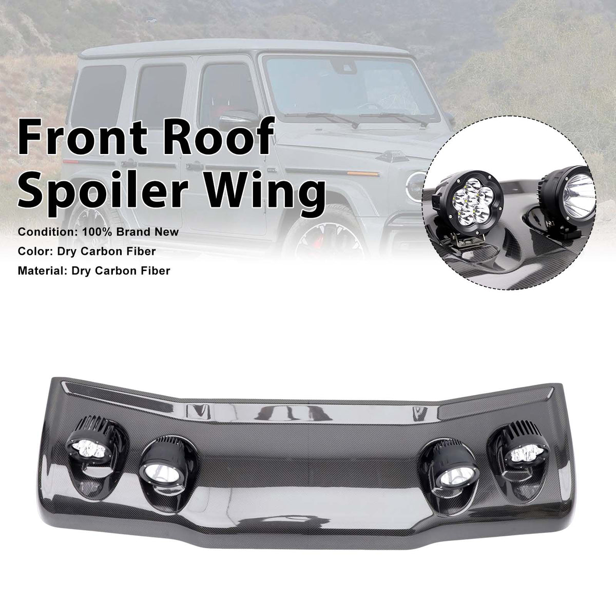 2025- Mercedes Benz G-Class W465 Adventure style Front Roof Spoiler Wing Generic
