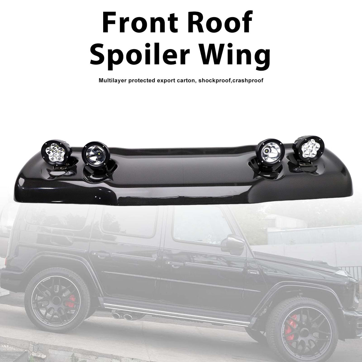 2019-2023 Mercedes Benz G-Class W464 W463A With Led Light Adventure style Front Roof Spoiler Wing Generic
