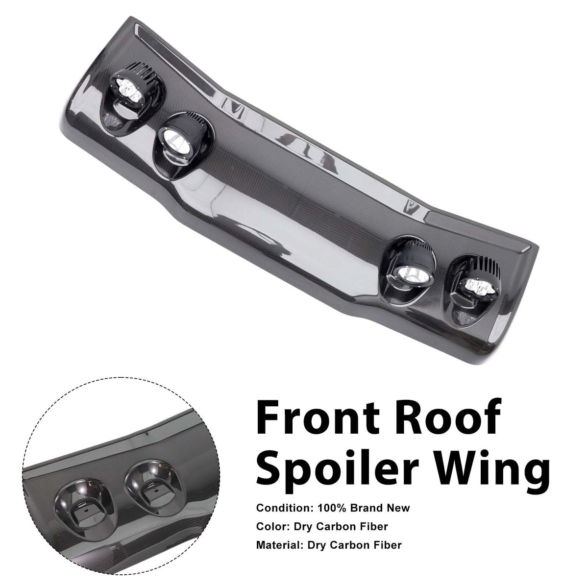 2019-2023 Mercedes Benz G-Class W464 W463A With Led Light Adventure style Front Roof Spoiler Wing Generic