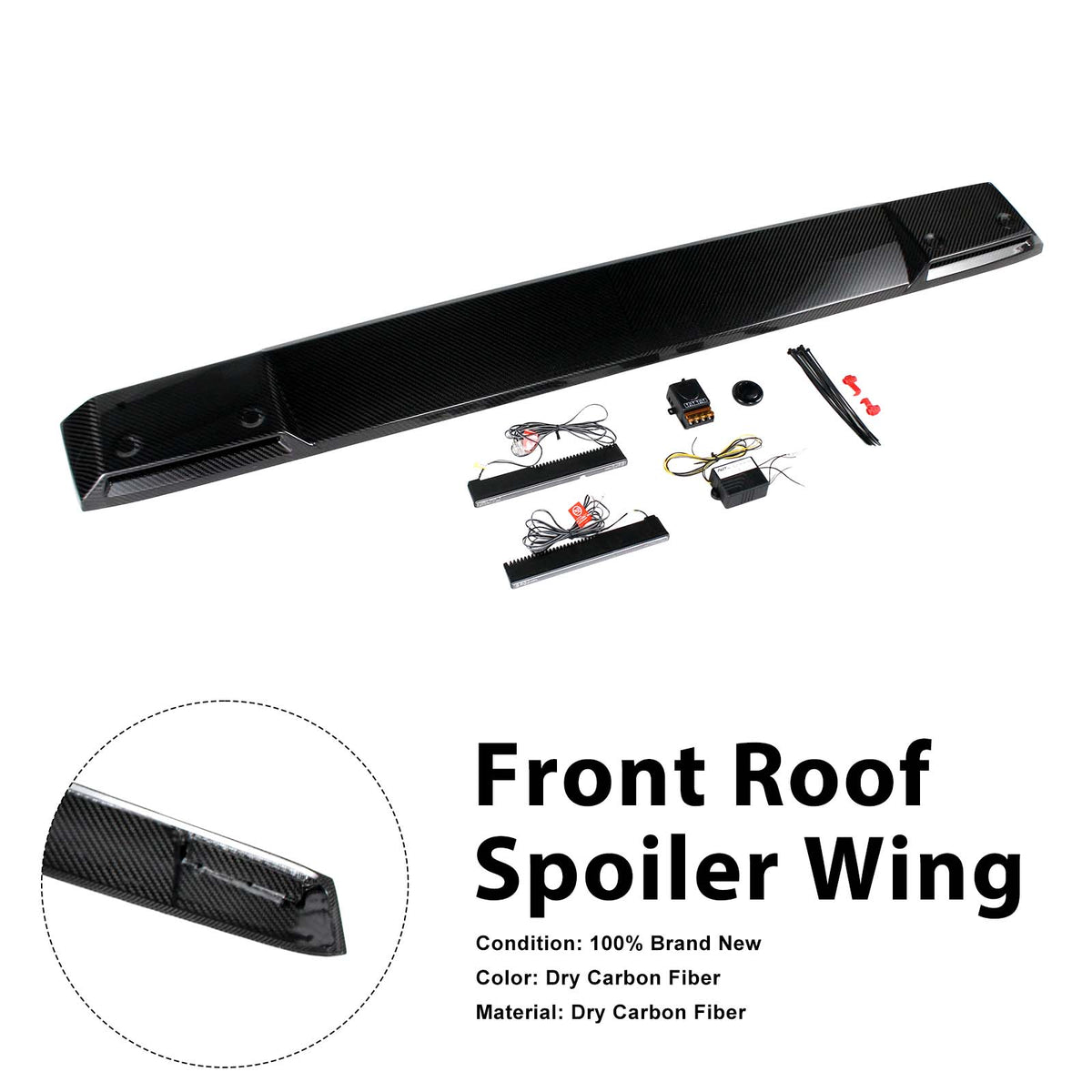 2019-2023 Mercedes Benz G-Class W464 W463A With Led Light Shark style Front Roof Spoiler Wing Generic