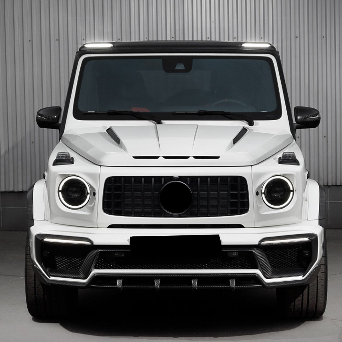 2019-2023 Mercedes Benz G-Class W464 W463A With Led Light Shark style Front Roof Spoiler Wing Generic