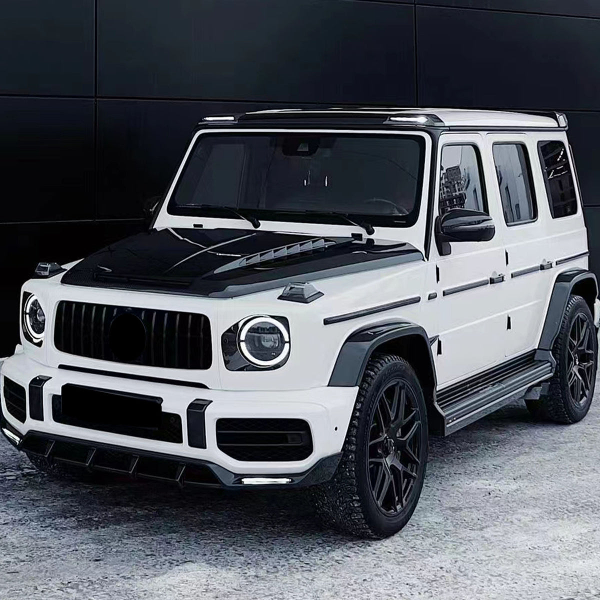 2019-2023 Mercedes Benz G-Class W464 W463A With Led Light Shark style Front Roof Spoiler Wing Generic