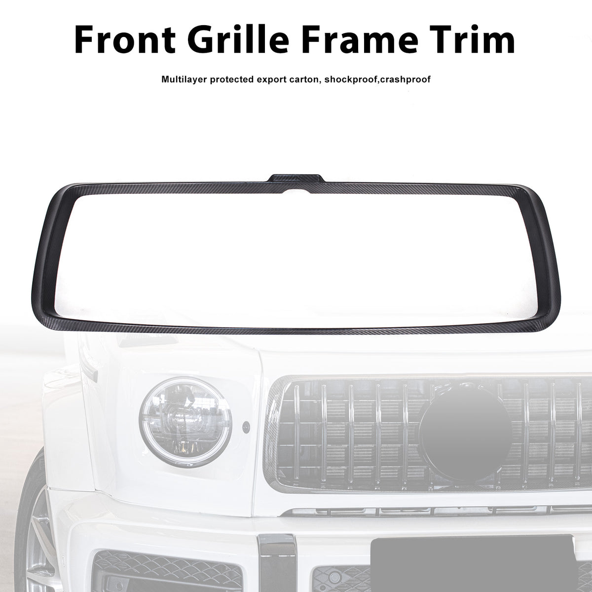 2019-2023 Mercedes Benz G-Class W464 W463A B700 B800 B900 Dry Carbon Fiber Front Grille Frame Trim Generic