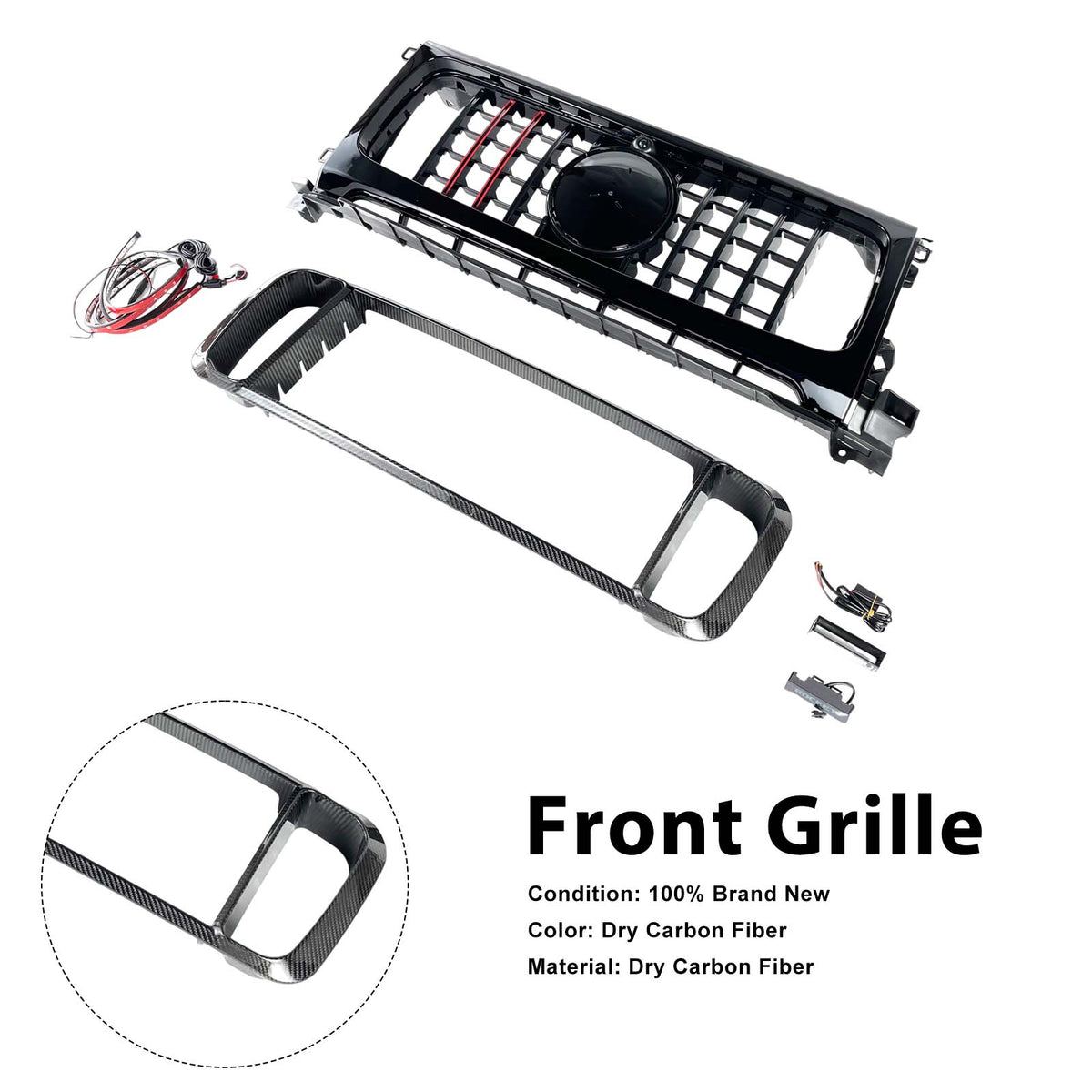 2019-2023 Mercedes Benz G-Class W464 W463A B700 B800 B900 Dry Carbon Front Grille Grill Generic