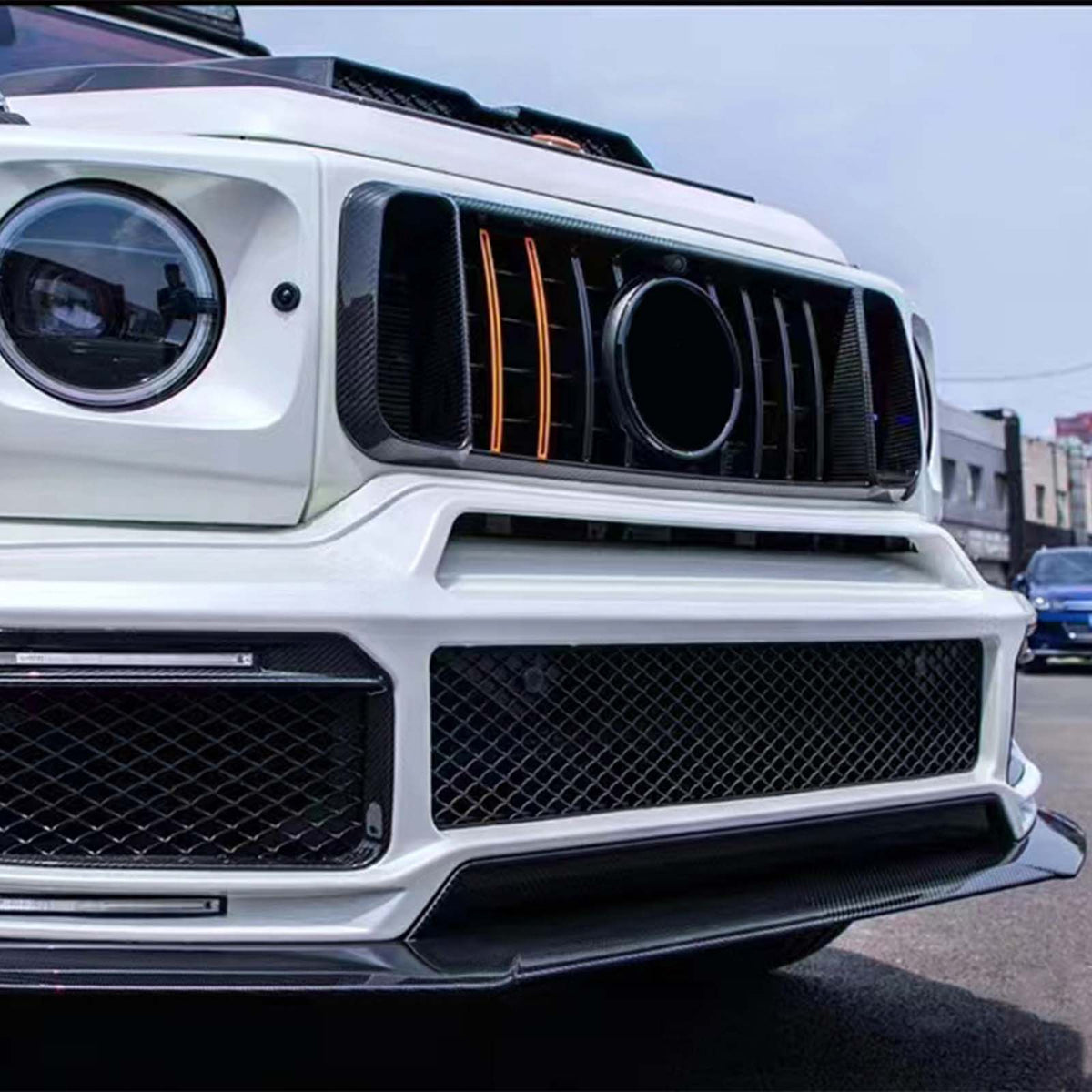 2019-2023 Mercedes Benz G-Class W464 W463A B700 B800 B900 Dry Carbon Front Bumper Lip Generic