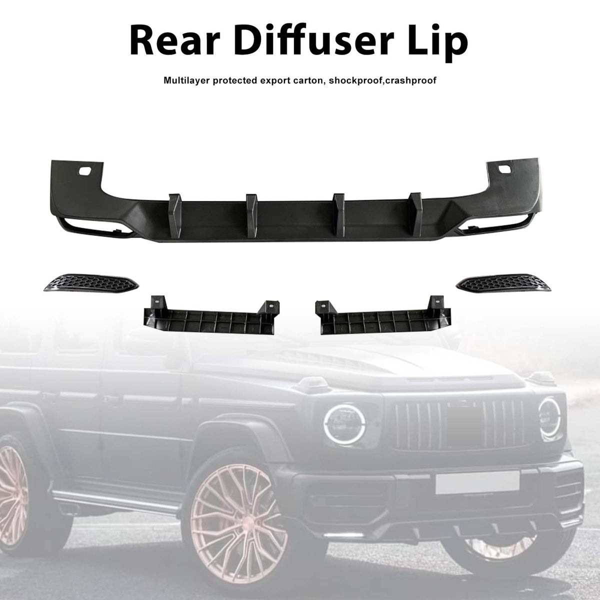 2019-2023 Mercedes Benz G-Class W464 W463A Rear Diffuser Lip Generic