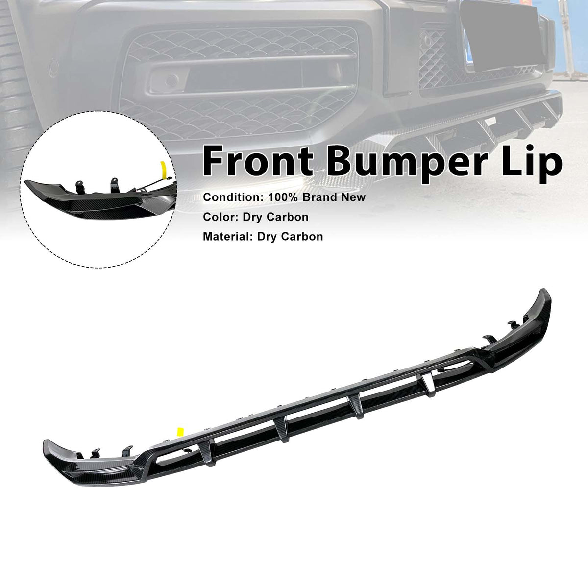 2019-2023 Mercedes Benz G-Class W464 W463A Dry Carbon Front Bumper Lip Generic