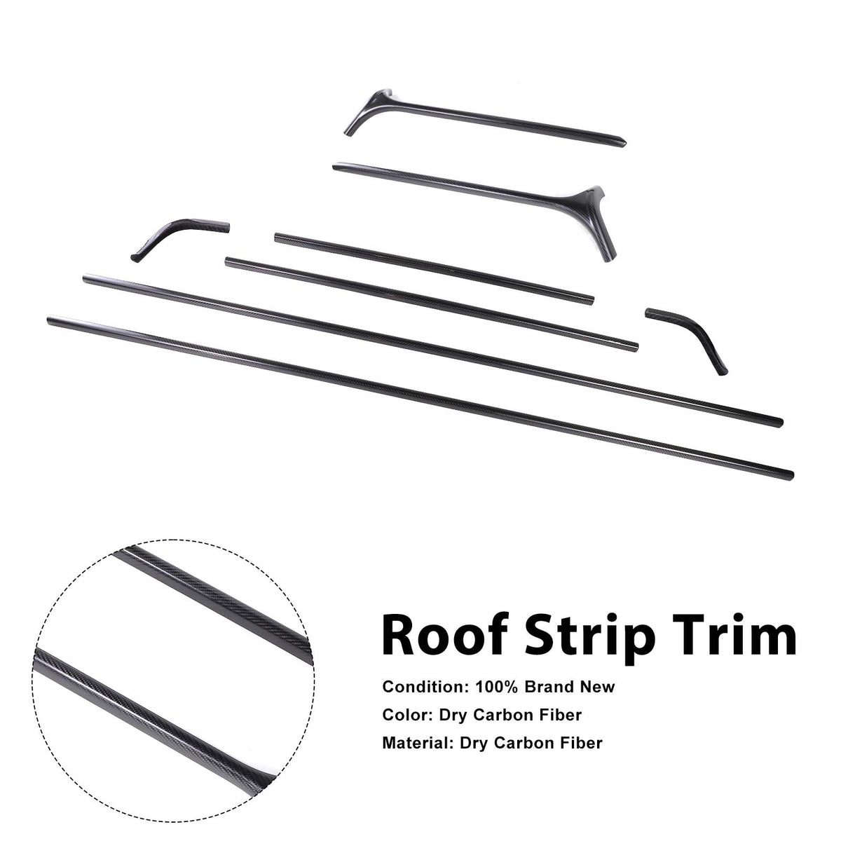 2019-2023 Mercedes Benz G-Class W464 W463A Carbon Fiber Roof Strip Trim Generic