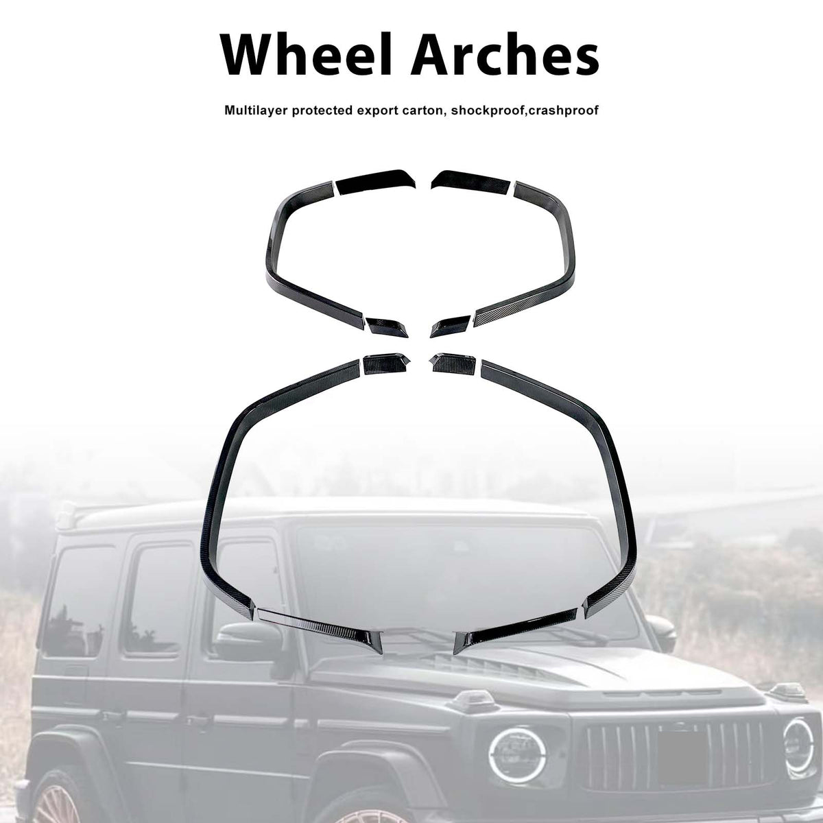 2019-2023 Mercedes Benz G-Class W464 W463A B700 B800 B900 Wide Body Dry Carbon Front Rear Wheel Arches Generic