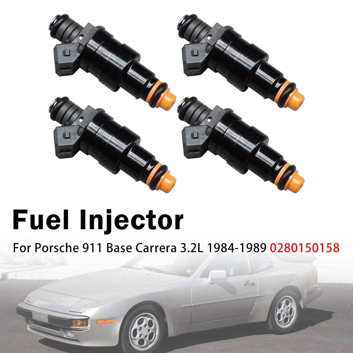 1987-1988 Porsche 924 S 2.5L NA 4Pcs Fuel Injector 832-12101 FJ11 Generic
