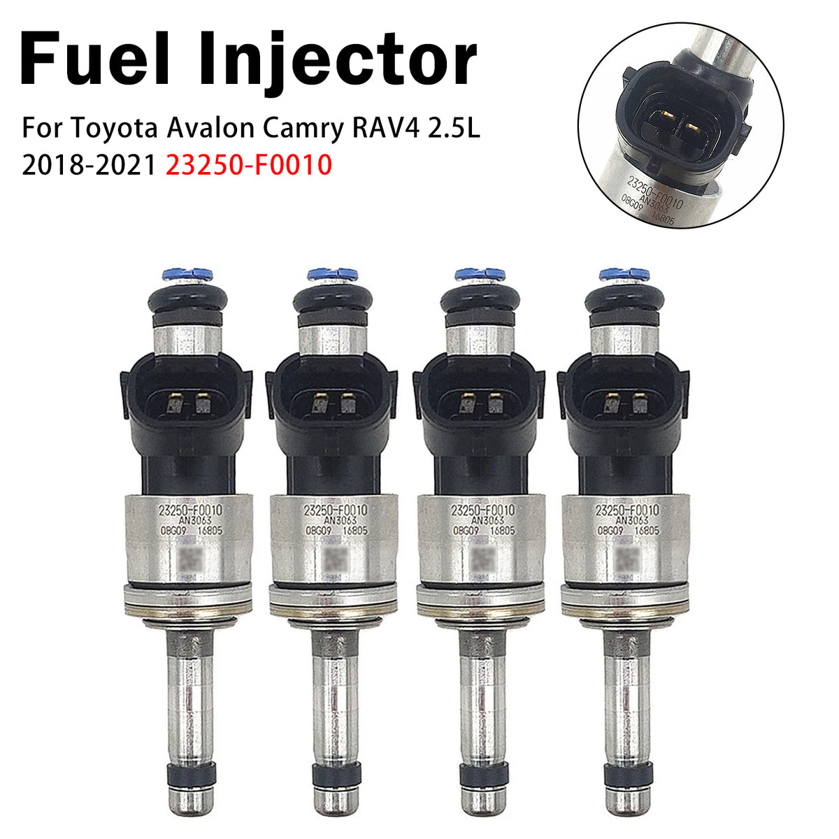 2020 Toyota Highlander Hybrid 2.5L 4Pcs Fuel Injector 23250-52010 23250-F0010 Generic