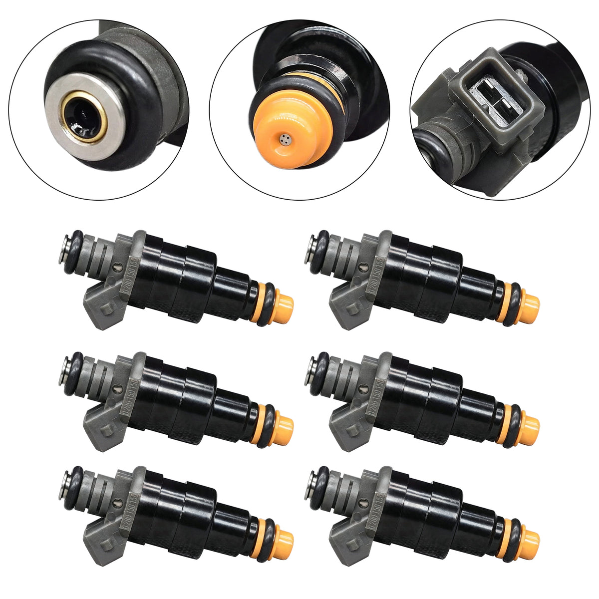 1987-1988 Porsche 924 S 2.5L NA 6Pcs Fuel Injector 0280150158 930 606 120 00 Generic