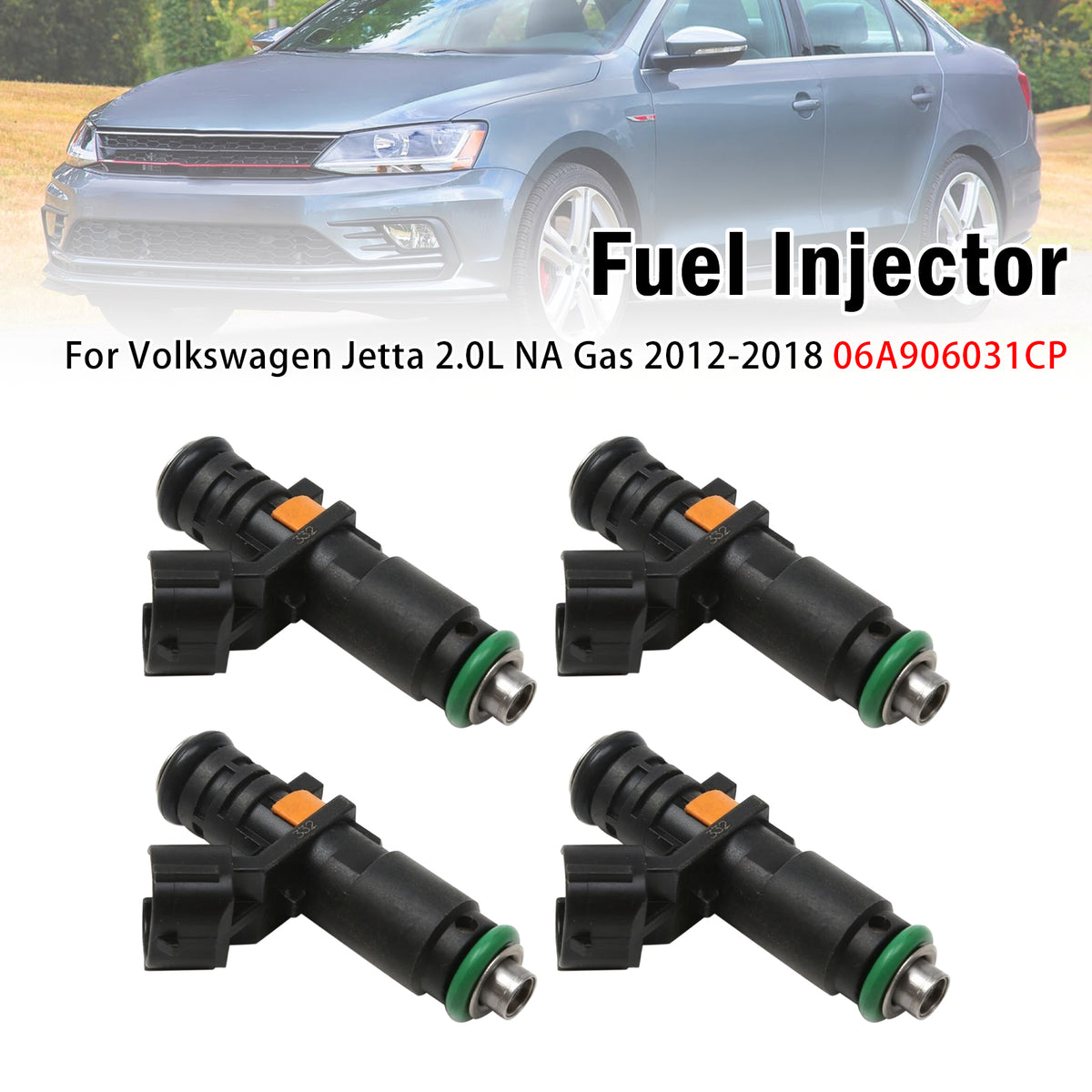 2013 Seat Ibiza FR 1.4L Twin Turbo Gas 4Pcs Fuel Injector 06A906031CP Generic