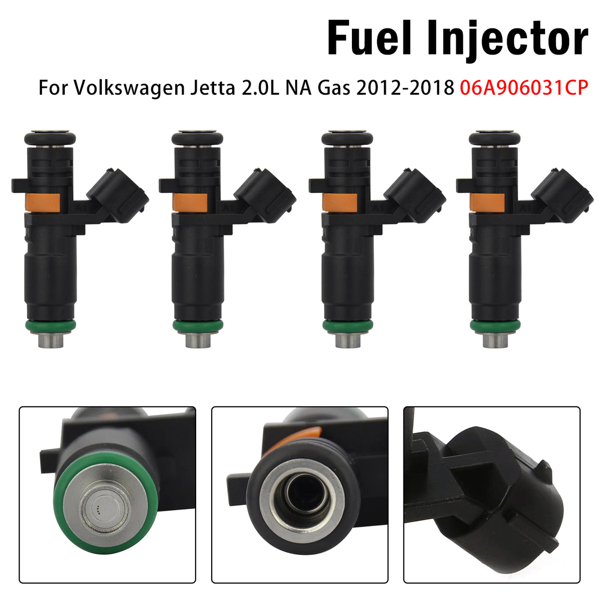 2013-2016 Volkswagen Jetta 2.0L TDI Diesel 4Pcs Fuel Injector 06A906031CP Generic