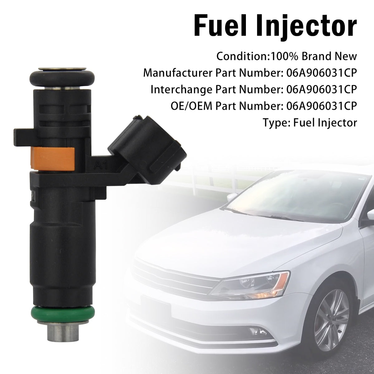 2013-2016 Volkswagen Jetta 2.0L TDI Diesel 1Pcs Fuel Injector 06A906031CP Generic