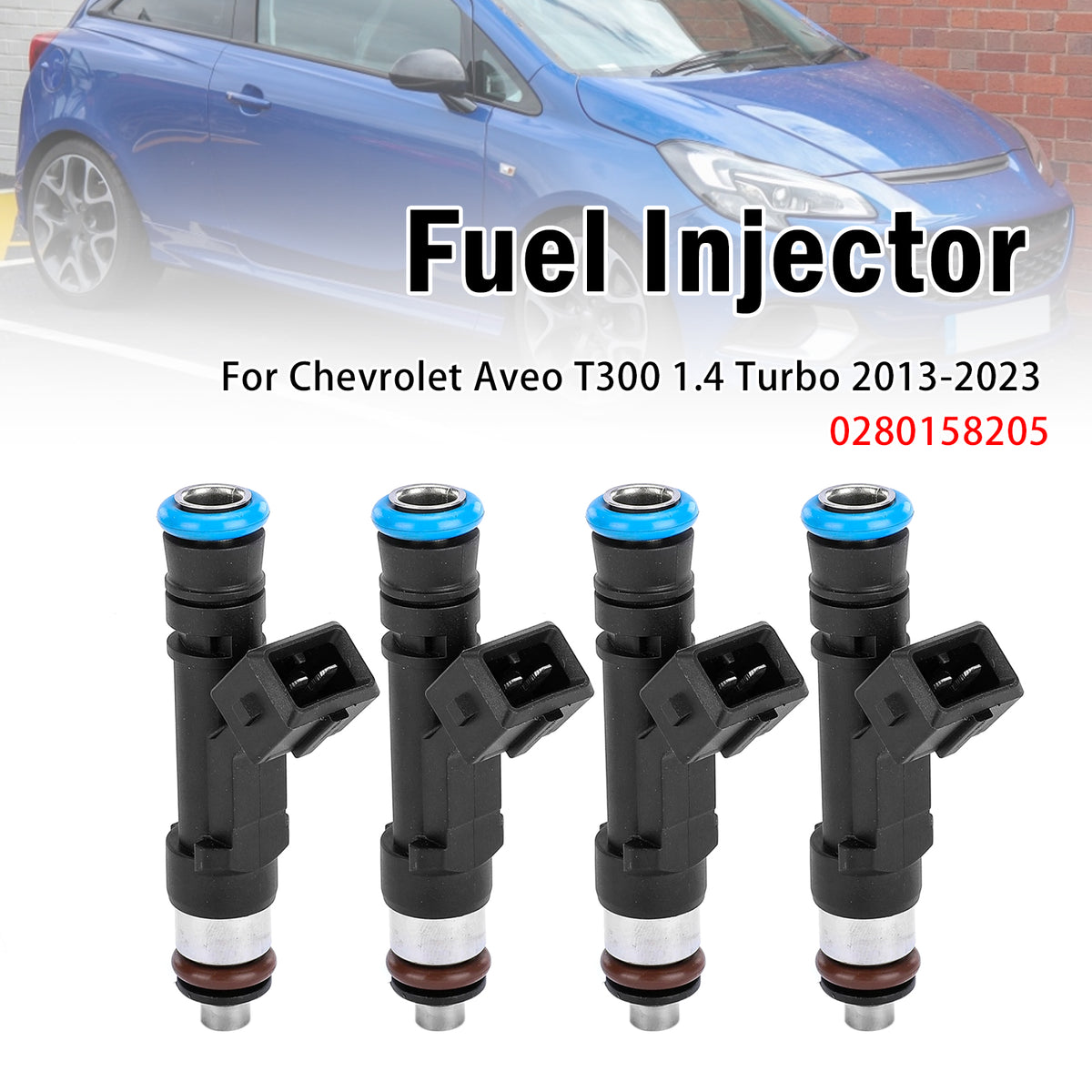 2012-2014 Opel Corsa D S07 1.4 Petrol Hatch 4Pcs Fuel Injector 2173432 FJ1150 Generic