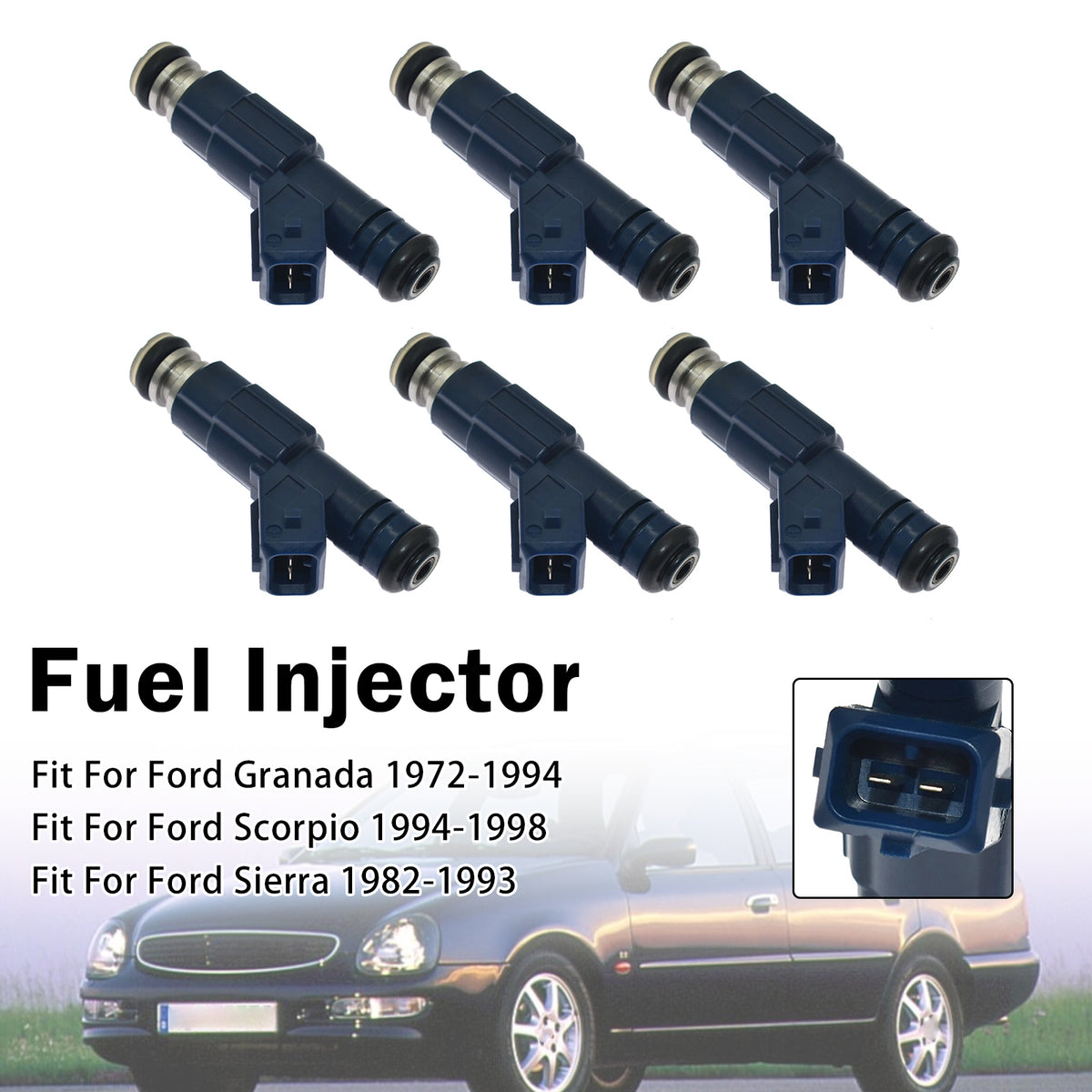 1972-1994 Ford Granada 6Pcs Fuel Injector 0280155712 4770392 Generic
