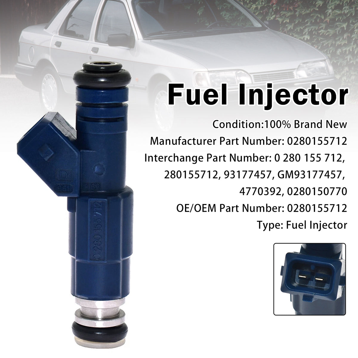 1994-1998 Ford Scorpio 1Pcs Fuel Injector 280155712 0280150770 Generic