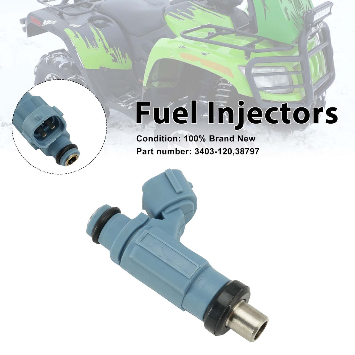 EFI AUTOMATIC TRANSMISSION 4X4 FIS CAT GREEN (A2008IBT4CUSZ) - Throttle Body Assembly Fuel Injectors 3403-120 38797 Generic