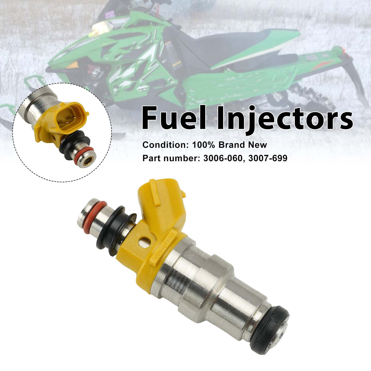 Arctic Cat Snowmobile F6 Fuel Injectors 3006-060 3007-699 Generic
