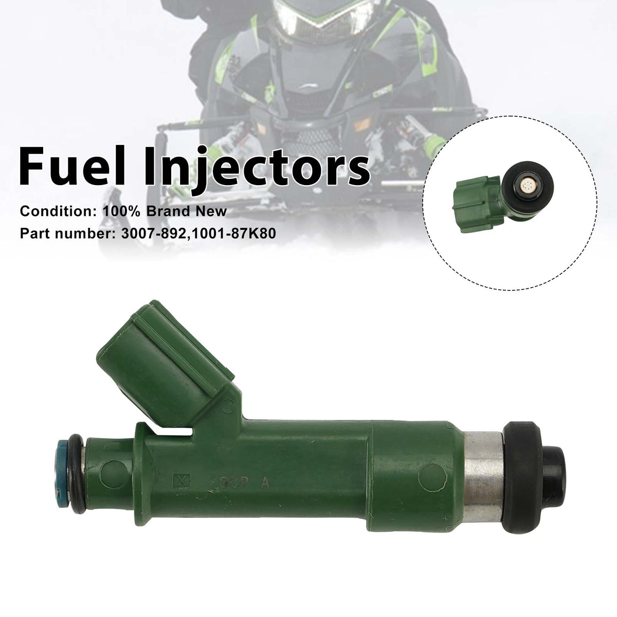 2010-2017 Arctic Cat ZR, XF, M, CFR, F, & CF8 models with Suzuki 800 H.O Fuel Injectors 3007-892 1001-87K80 Generic