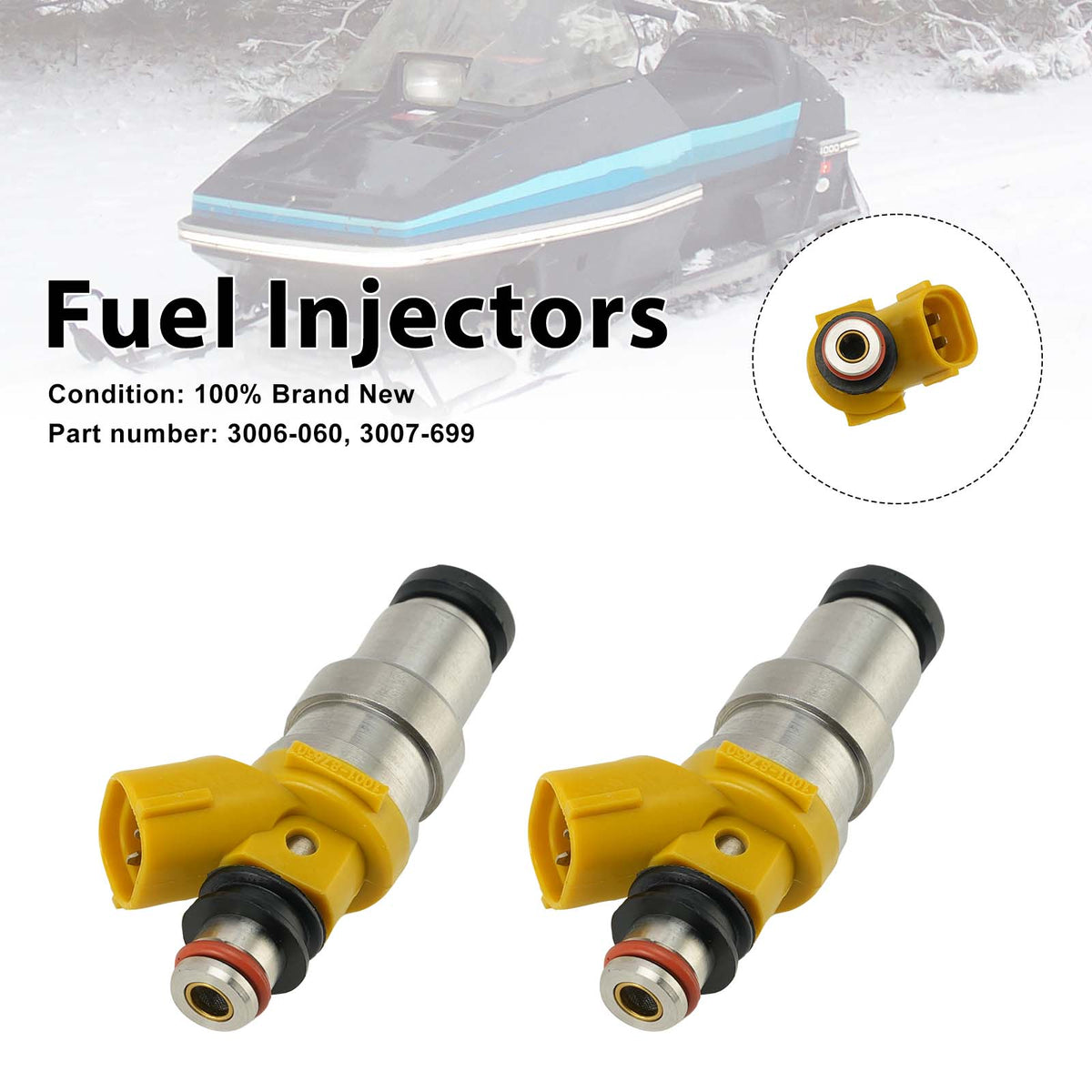 Arctic Cat Snowmobile ZR 800 900 2PC Fuel Injectors 3006-060 3007-699 Generic