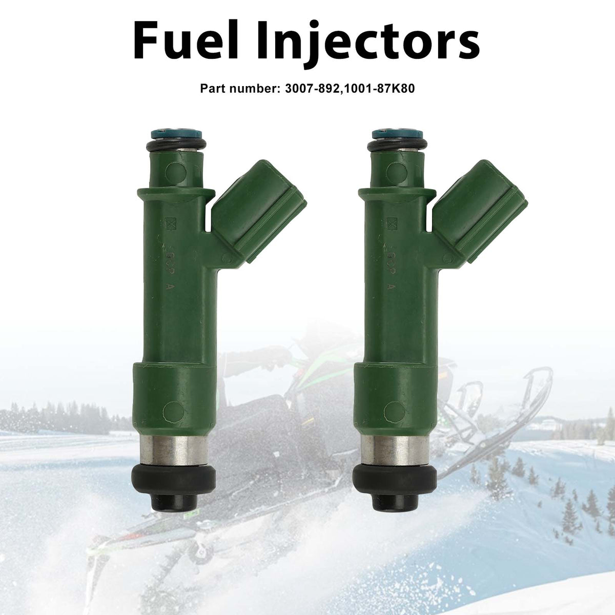 2010-2017 Arctic Cat ZR, XF, M, CFR, F, & CF8 models with Suzuki 800 H.O 2PC Fuel Injectors 3007-892 1001-87K80 Generic