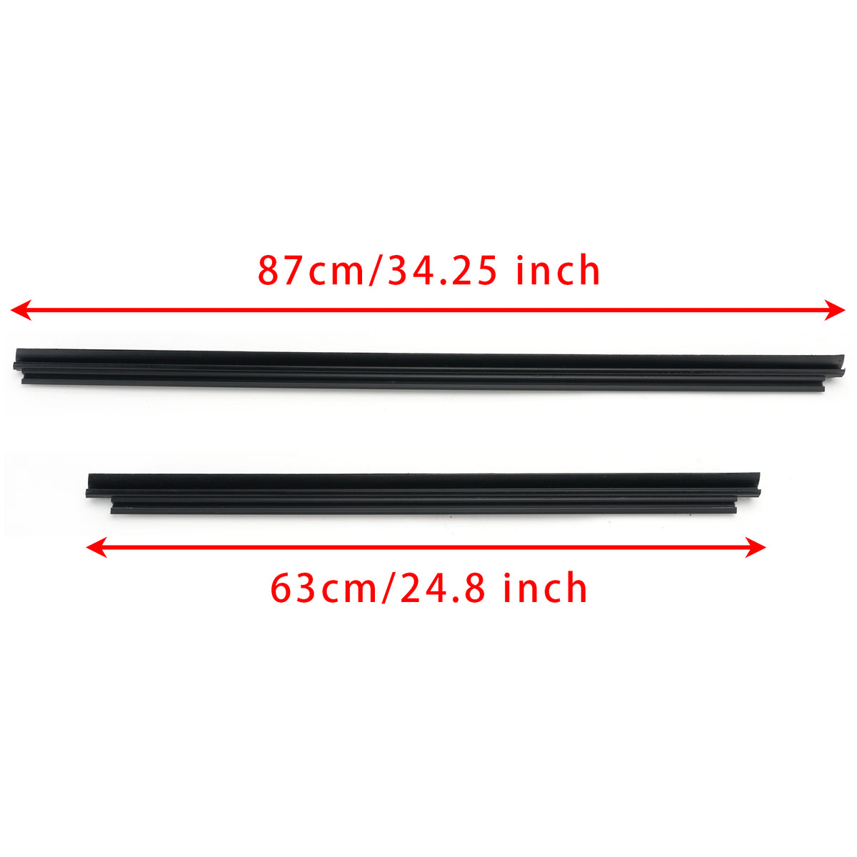 2009-2013 Toyota Corolla 4Pcs Inner Door Window Glass Weatherstrip 68173-12310 68171-12340 Generic