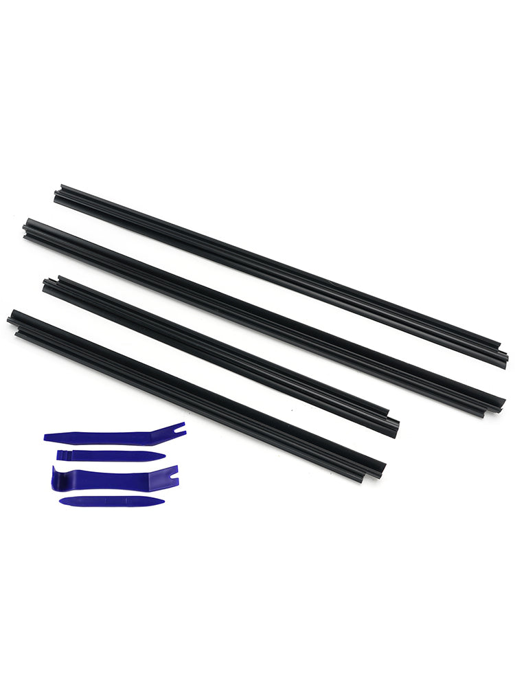 2009-2013 Toyota Corolla 4Pcs Inner Door Window Glass Weatherstrip 68173-12310 68171-12340 Generic