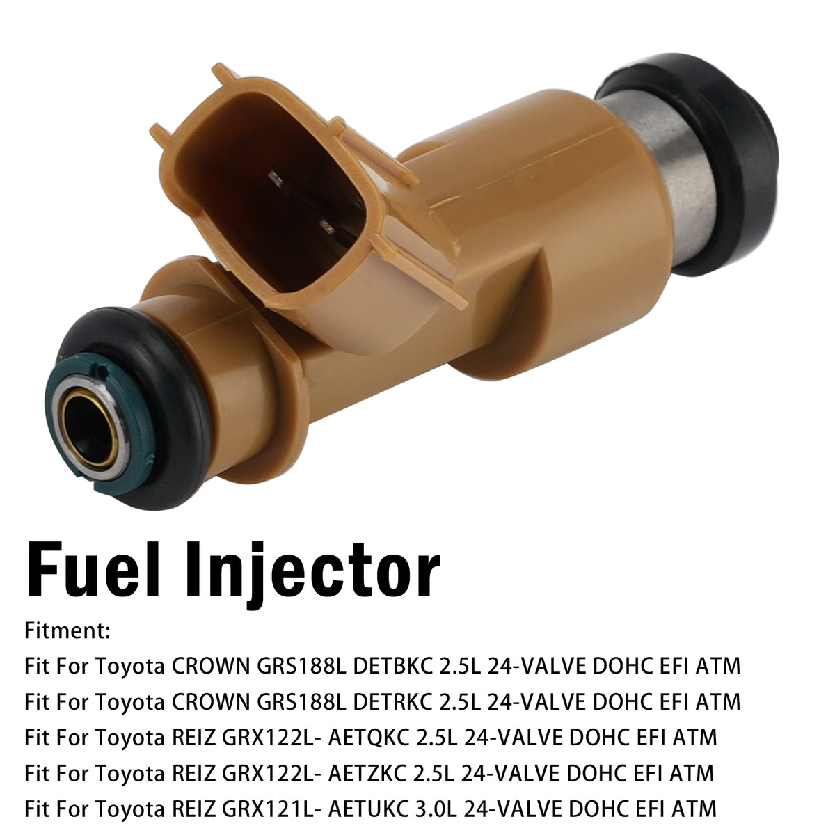 Toyota REIZ GRX122L- AETQKC 2.5L 24-VALVE DOHC EFI ATM 1Pcs Fuel Injector 23250-0P050 23209-0P050 Generic
