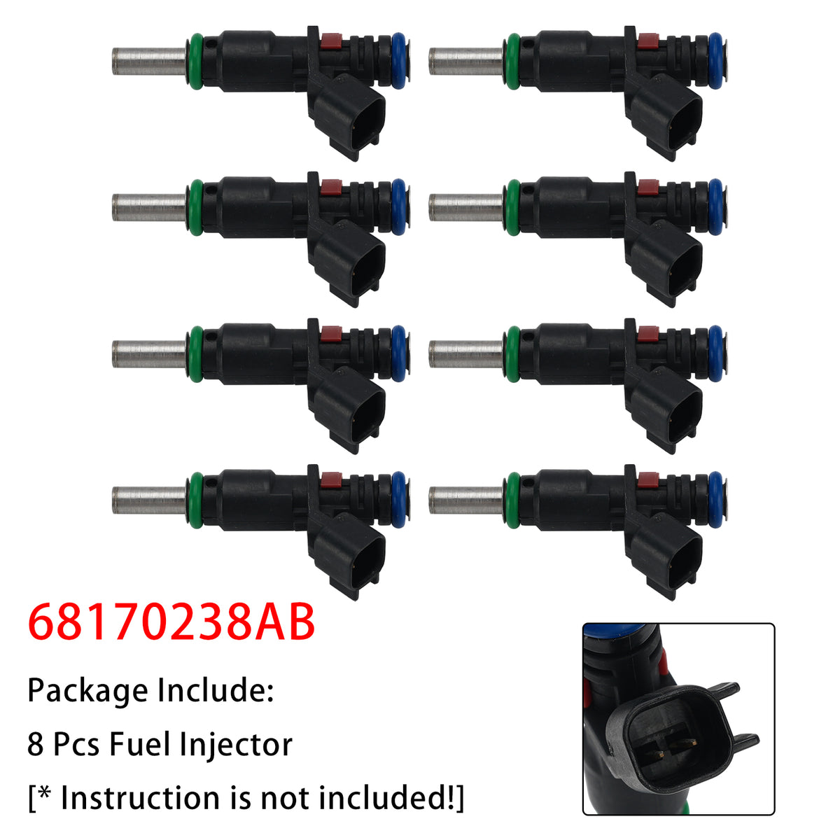 2015-2020 Dodge Charger SRT 6.2L V8 8Pcs Fuel Injector 68170238AB Generic
