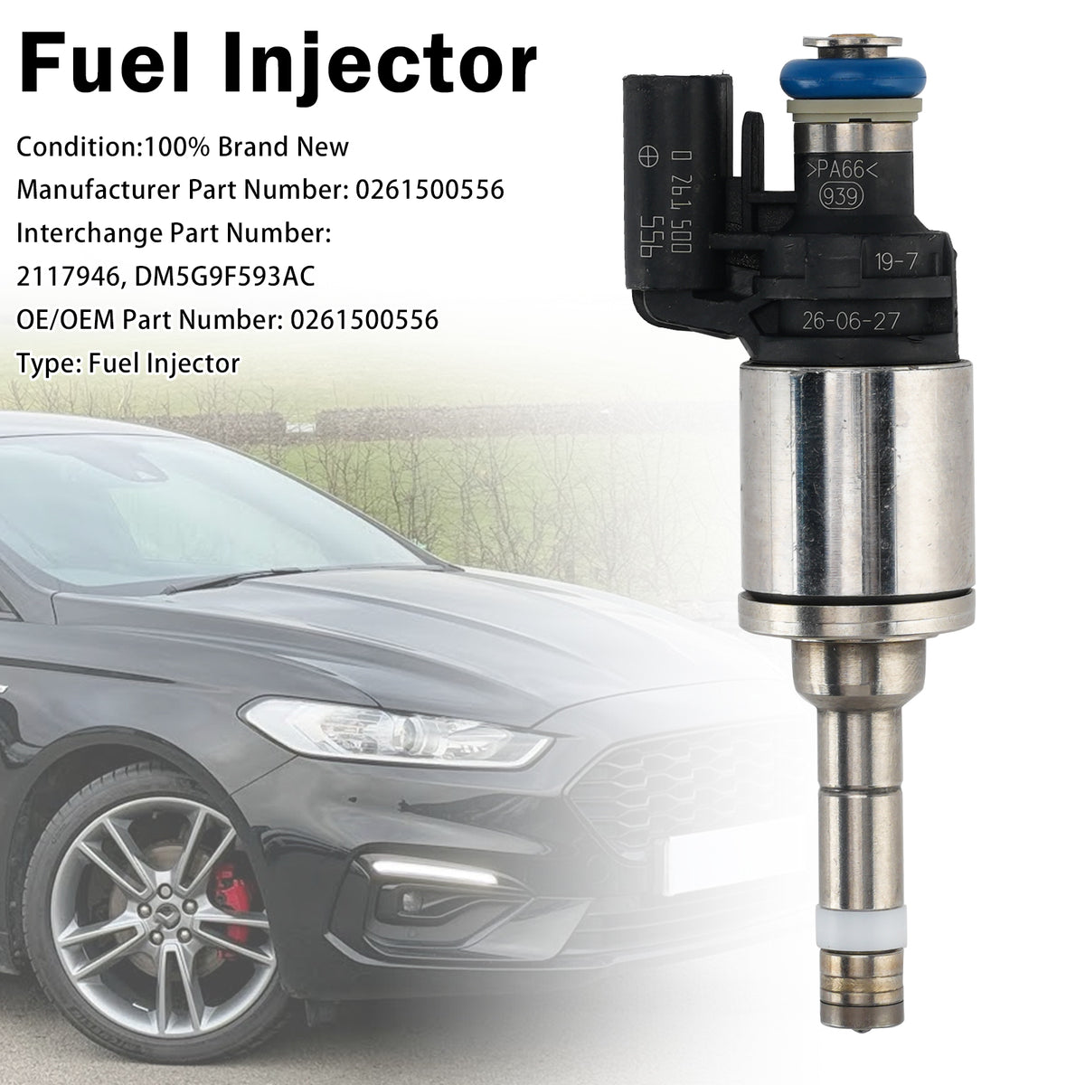 2012-2019 Ford C-Max 1Pcs Fuel Injector DM5G9F593AC 0261500556 Generic