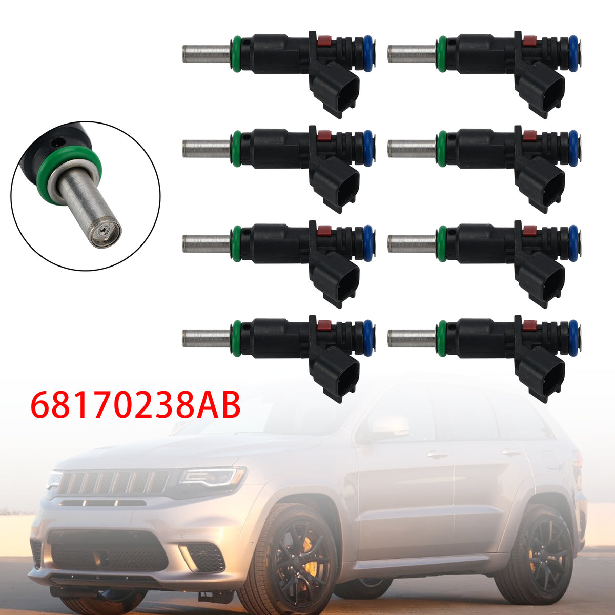 2015-2020 Dodge Challenger SRT 6.2L V8 8Pcs Fuel Injector 68170238AB Generic