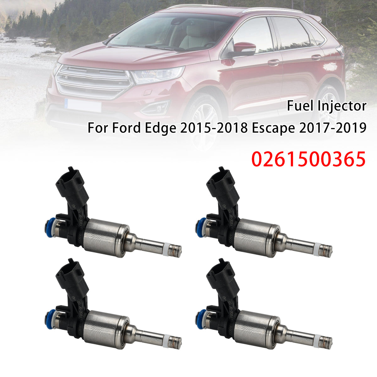 2017-2020 Ford Fusion 2.0L 4Pcs Fuel Injector FB5E9F593AD 0261500504 Generic