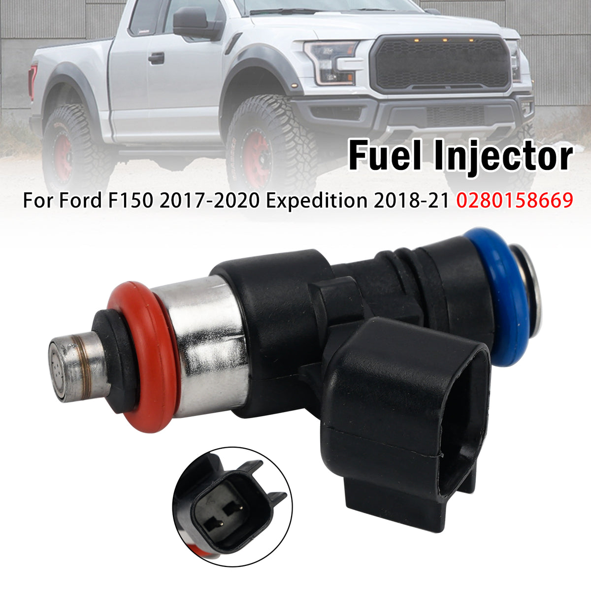 2018-2021 Ford Expedition 3.5 V6 VIN T 1Pcs Fuel Injector 0280158669 FJ1491 Generic