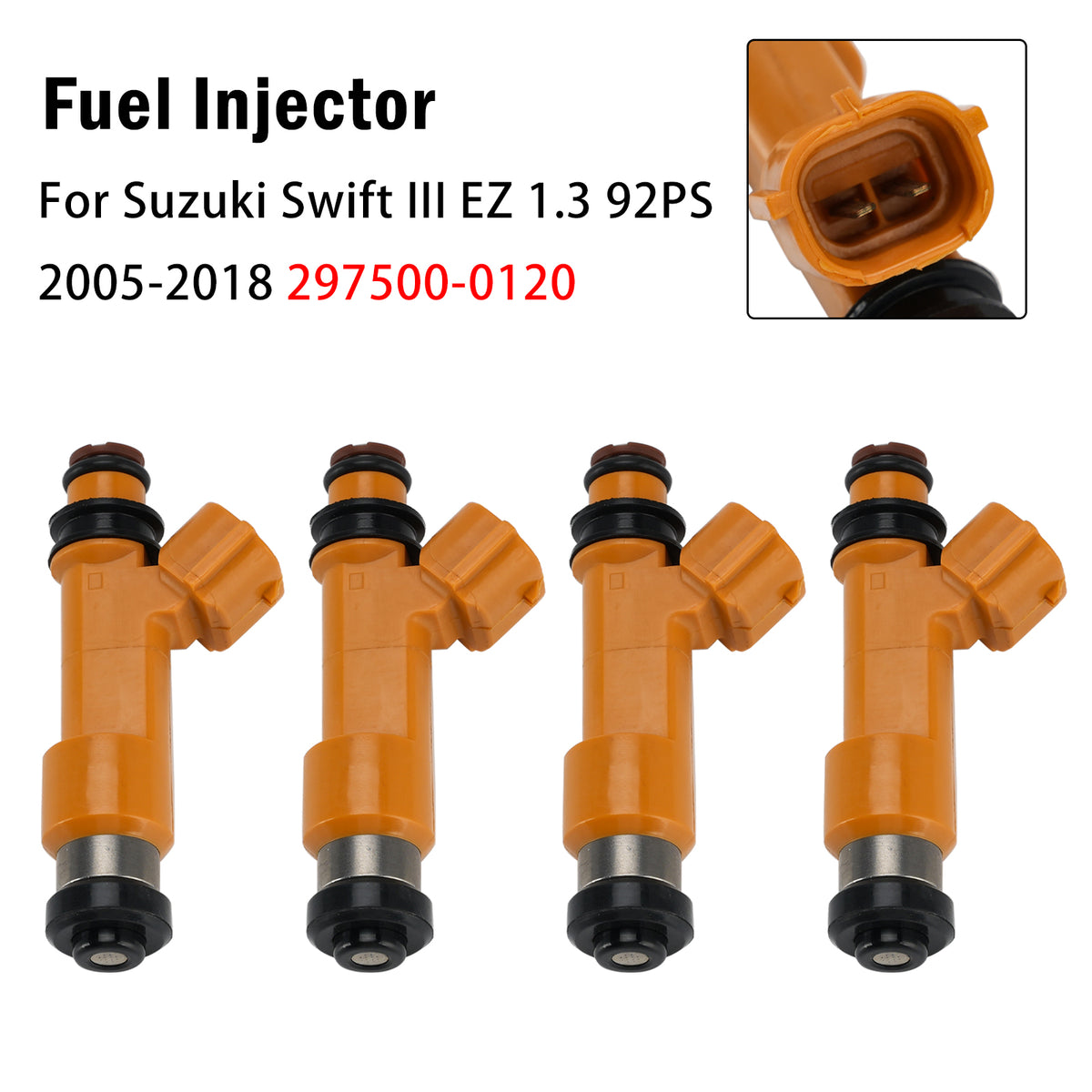 2003-2006 Suzuki Ignis II MH 1.5 4x4 99PS 4Pcs Fuel Injector 297500-0120 Generic