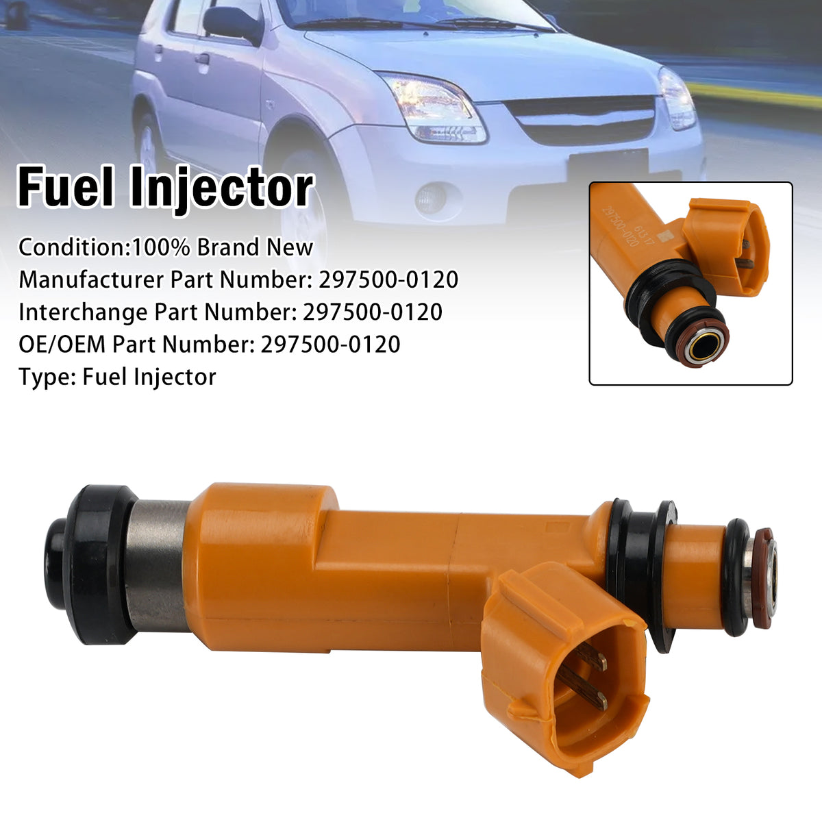 2005-2018 Suzuki Jimny FJ 1.3 16V 4x4 86PS 1Pcs Fuel Injector 297500-0120 Generic