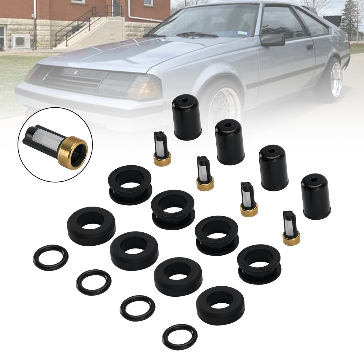 1986 Toyota Celica 2.0L I4 Fuel Injector Seal O-Ring 23250-45011 Generic