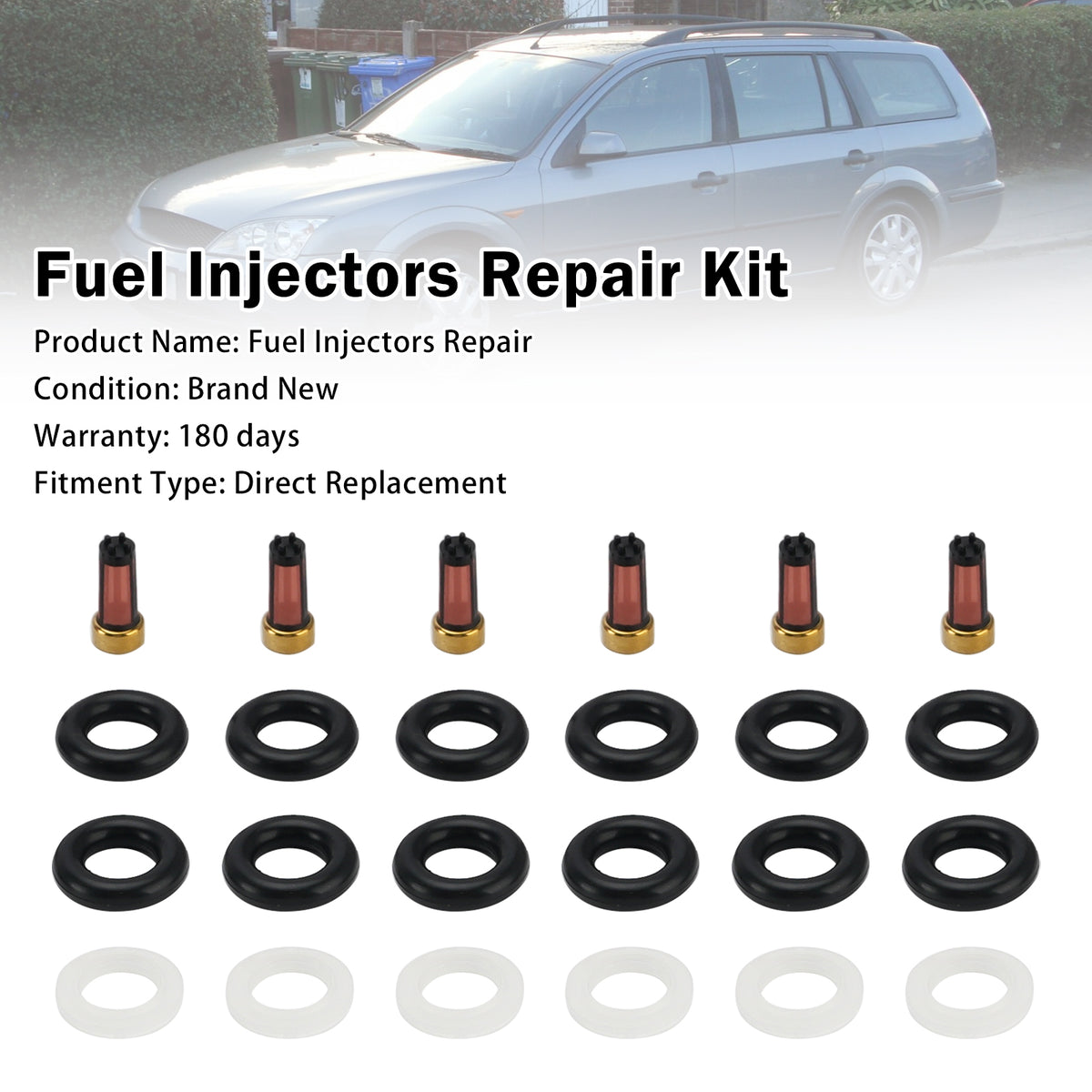2000-2007 Ford Mondeo Mk III ST220 MEBA 226HP Fuel Injector Seal O-Ring 0280150158 0280155911 0280155885 Generic