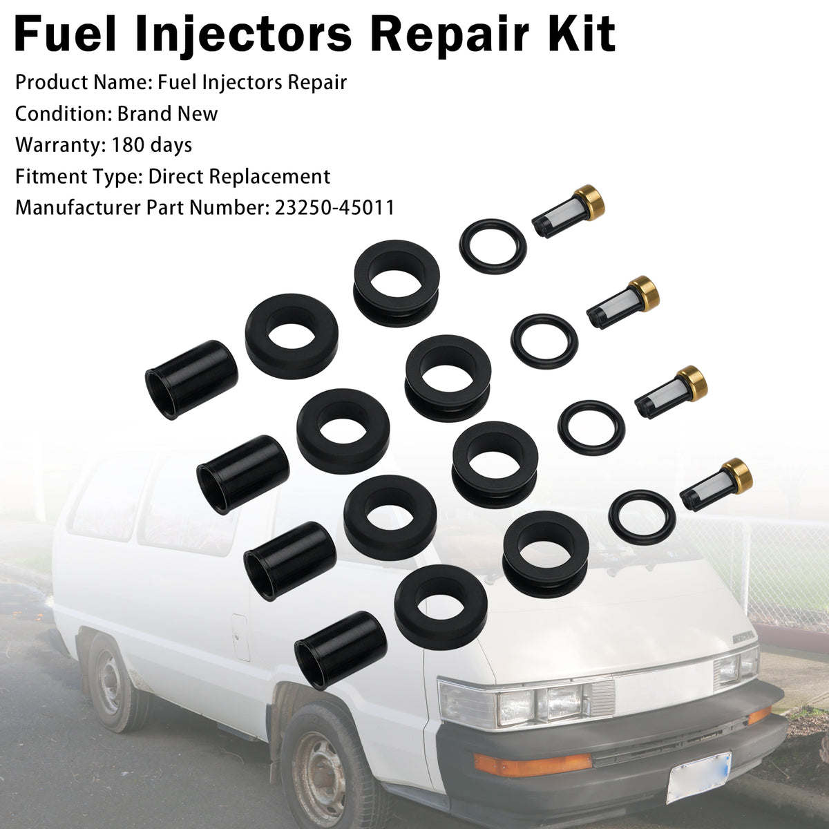 1983-1985 Toyota Celica 2.4L I4 Fuel Injector Seal O-Ring 23250-45011 Generic
