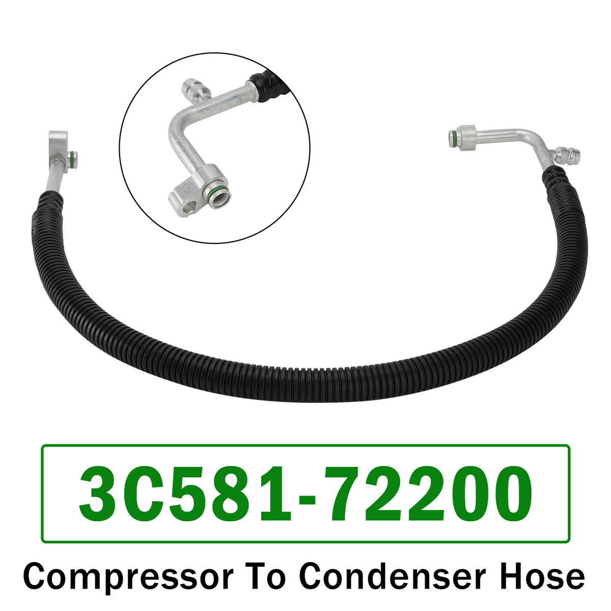 Kubota Tractors M9540FC (2wd/Cabin) Compressor To Condenser Hose 3C581-72232 3C581-72200 Generic